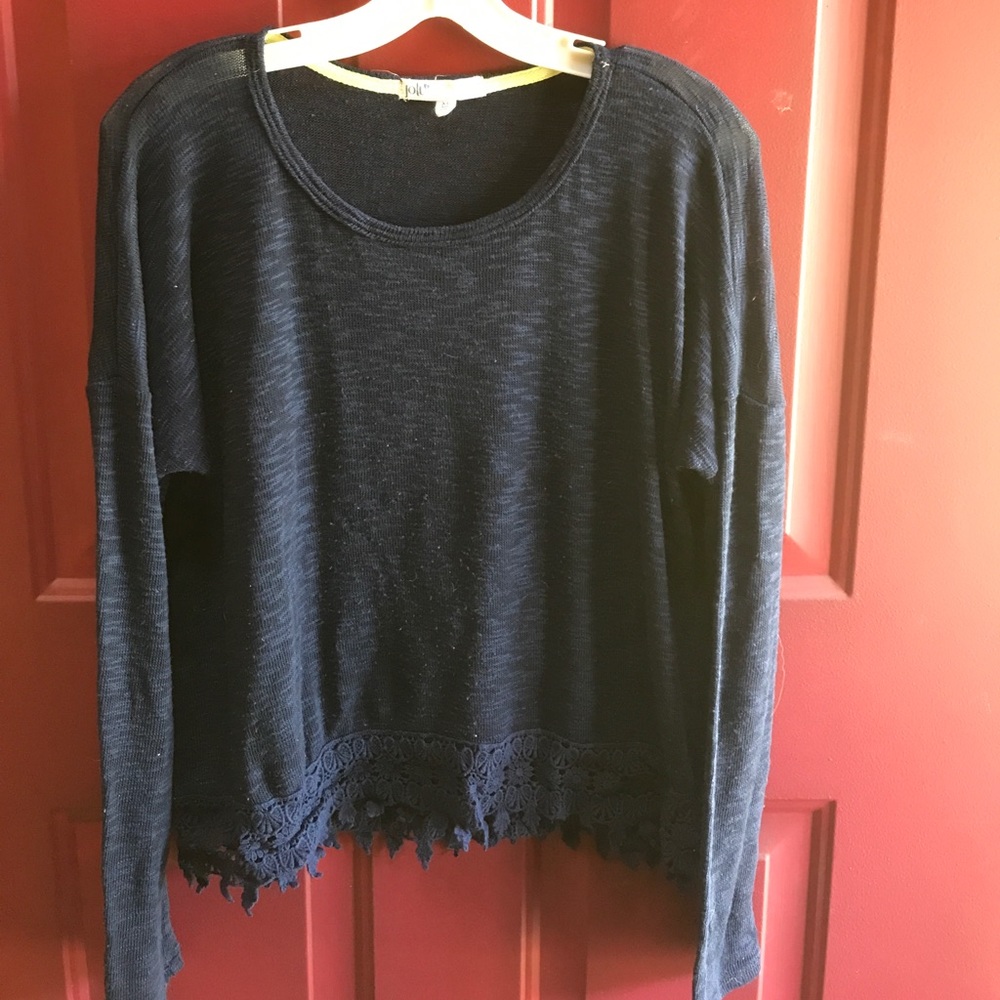 XL girls jolt navy blue top