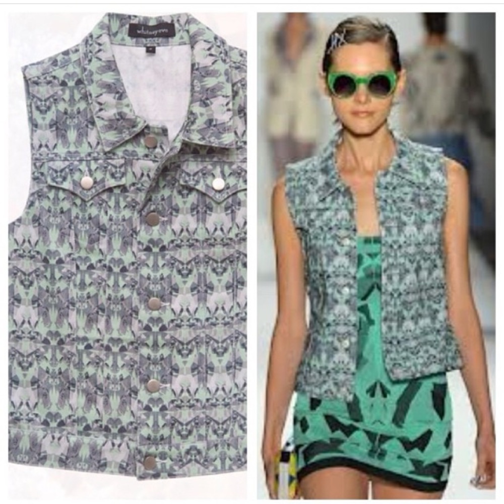 whitney eve jean print vest