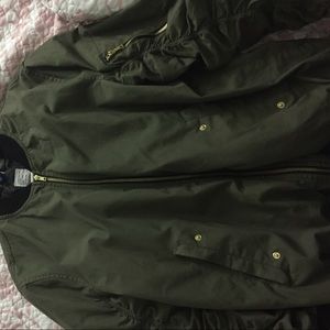 Olive green bomber jacket