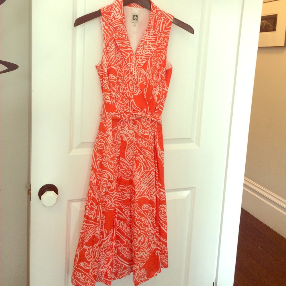 Ann Klein orange dress