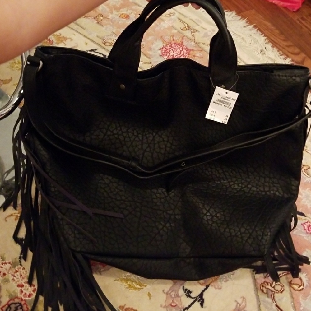 NWT Leather bag with fringes