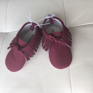 Baby Maroon moccasins