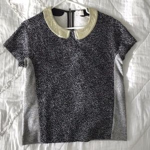 Anthropologie tweed/ sweatshirt top Anthropologie tweed/ sweatshirt top