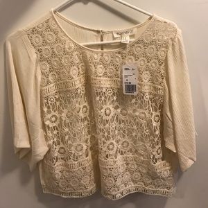 Brand New Forever 21 Cream Woven Top with tags.