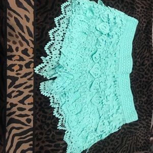 Juniors crochet shorts