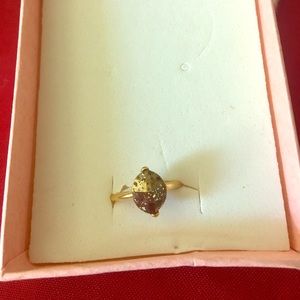 Gold plated Swarovski ring from fragrant jewels