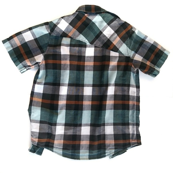 👦SHAUN WHITE Plaid Short Sleeve Button 👕 - Picture 2 of 3