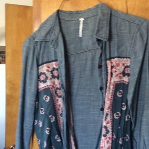 Free People Chambray button up