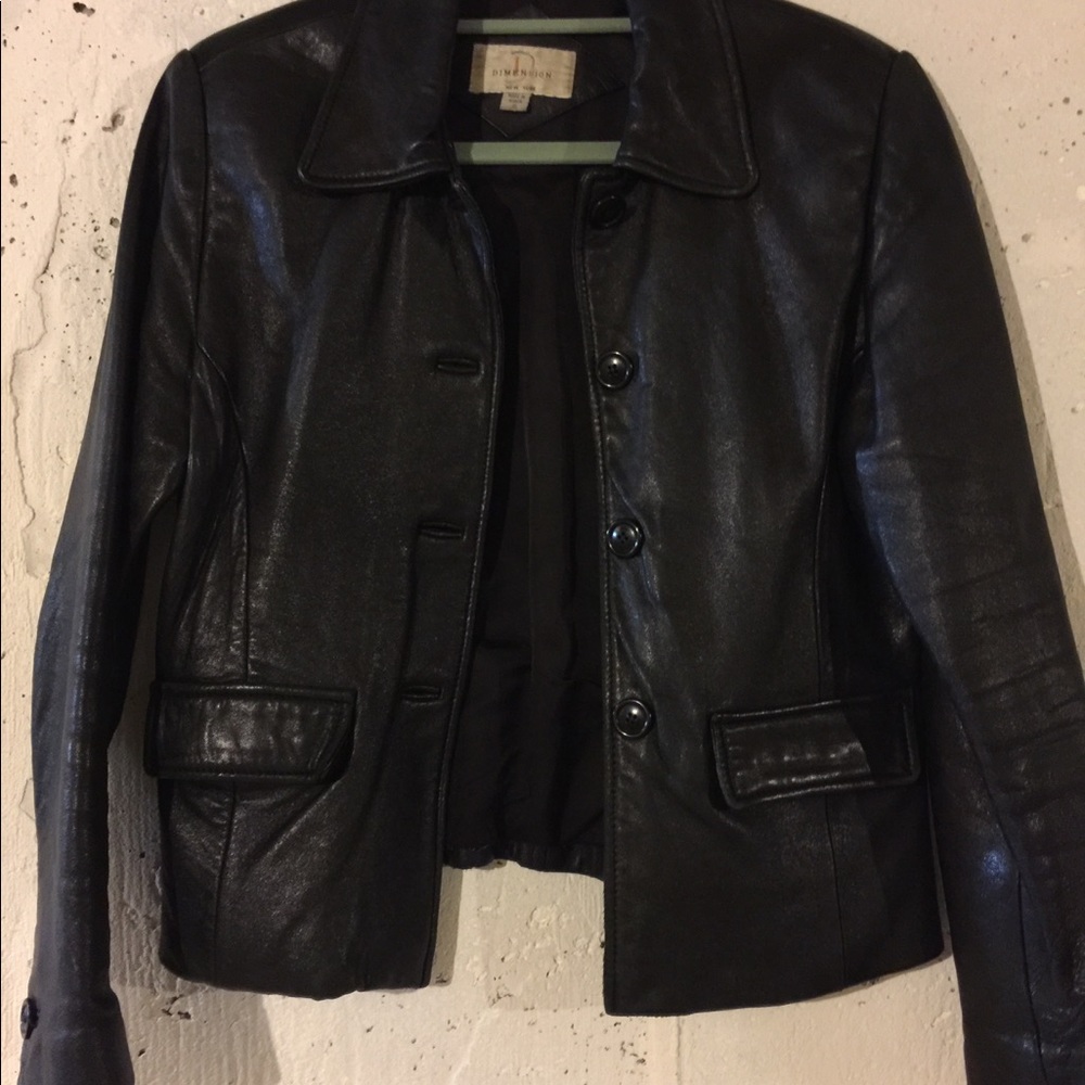 Distressed leather jacket. - Picture 2 of 2