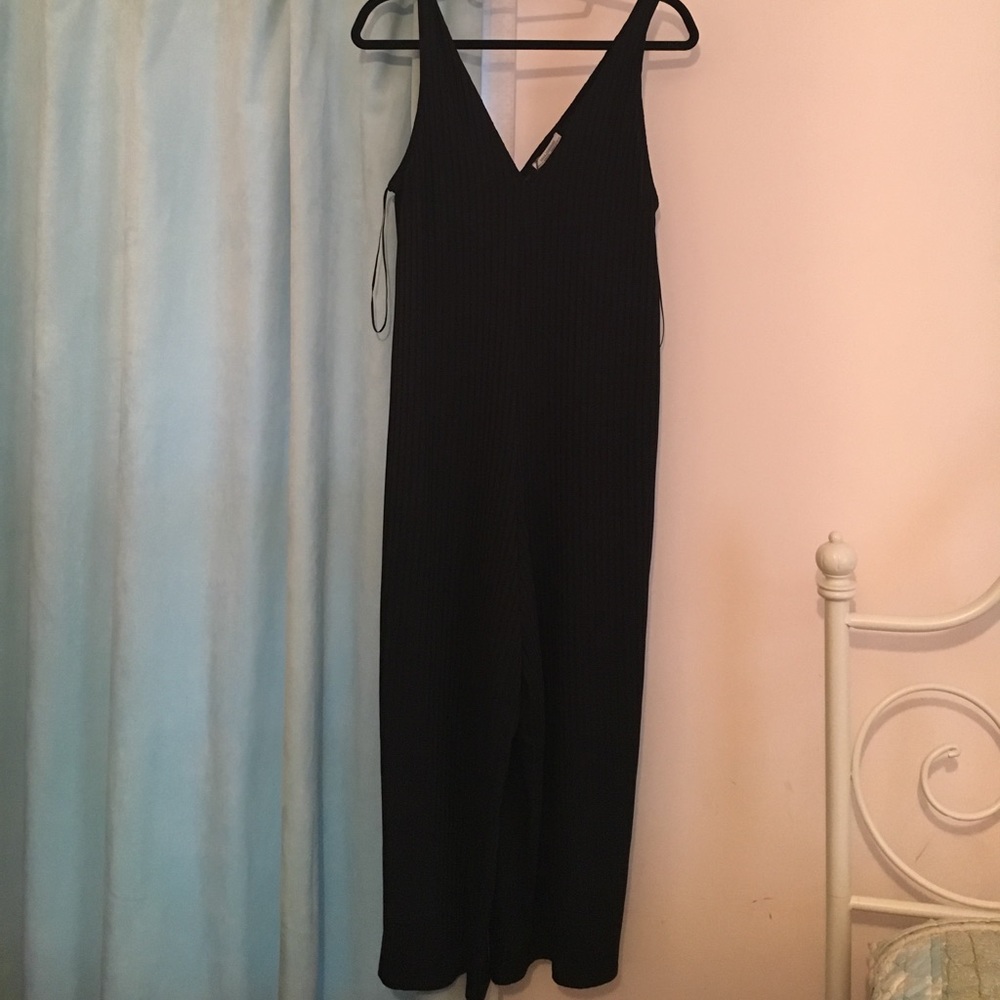 Zara Ribbed Wide-Leg Jump Suit