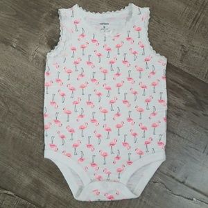 Carters flamingo lace tank onesie. 9 month