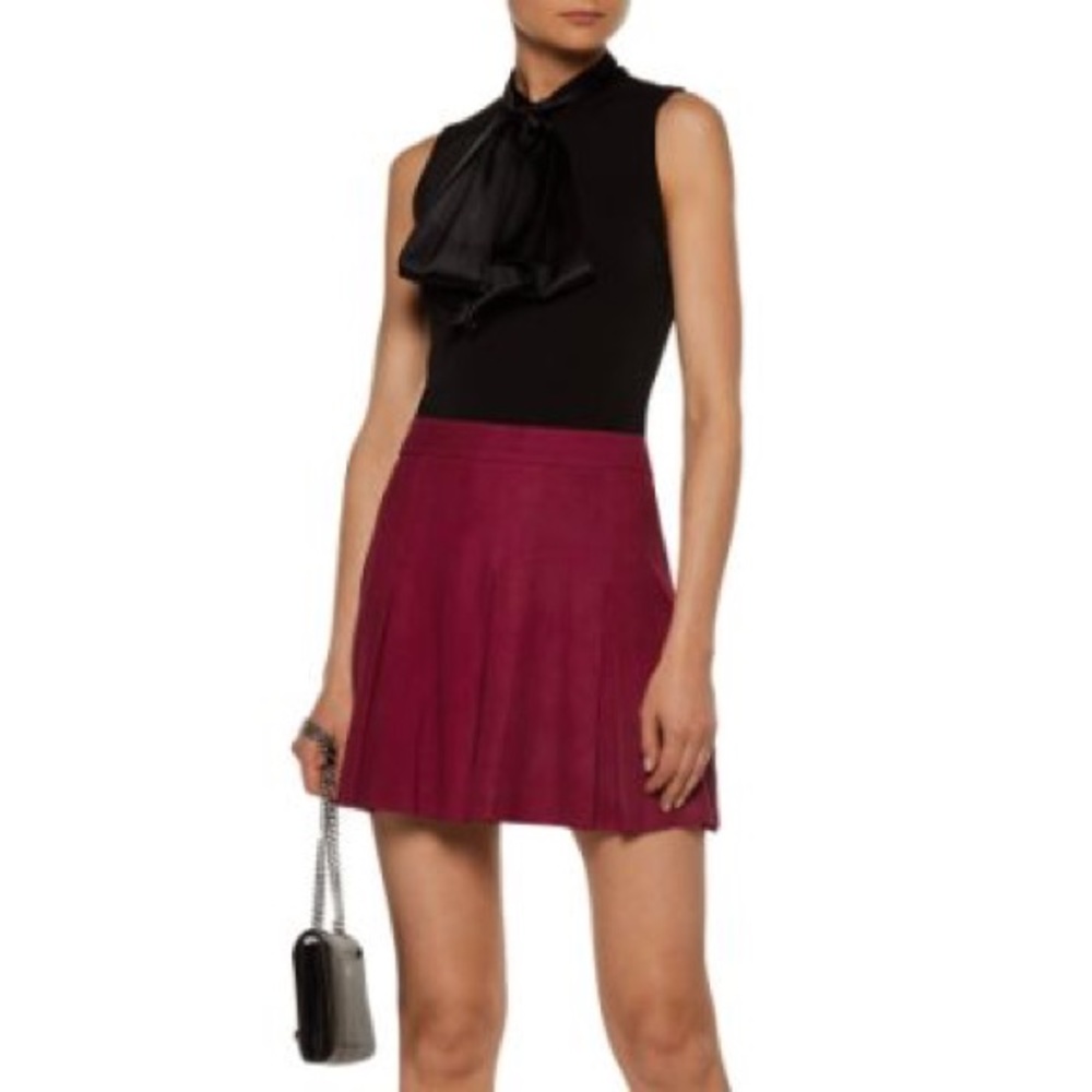 Alice+Olivia Lee Suede Skirt
