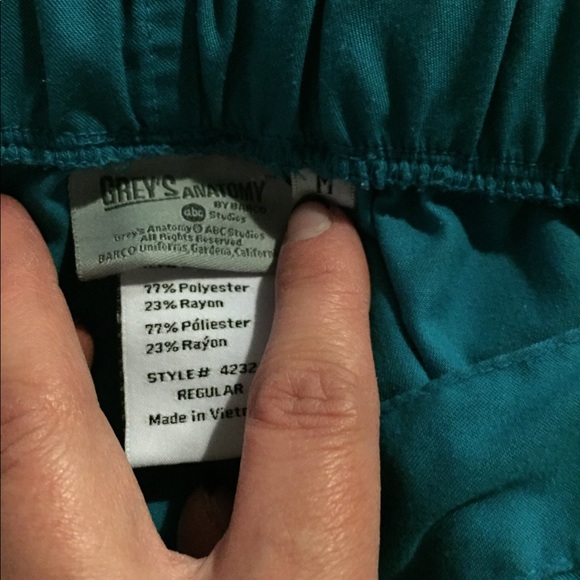 Grey’s Anatomy scrub pants, great condition, teal - Picture 3 of 3
