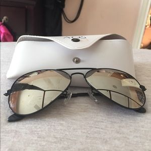AQS mirrored aviator sunglasses