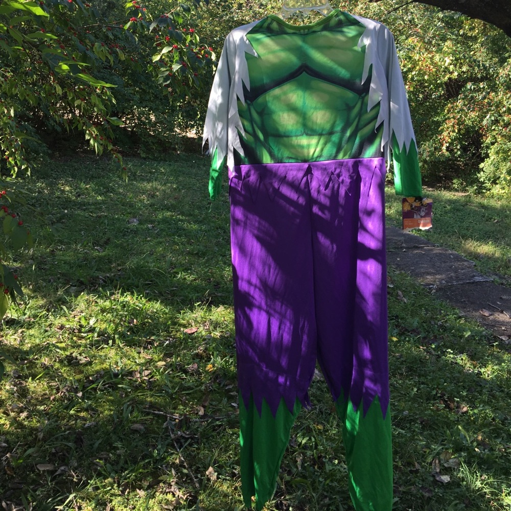 Children’s Hulk costume. NWT. Velcro closing .