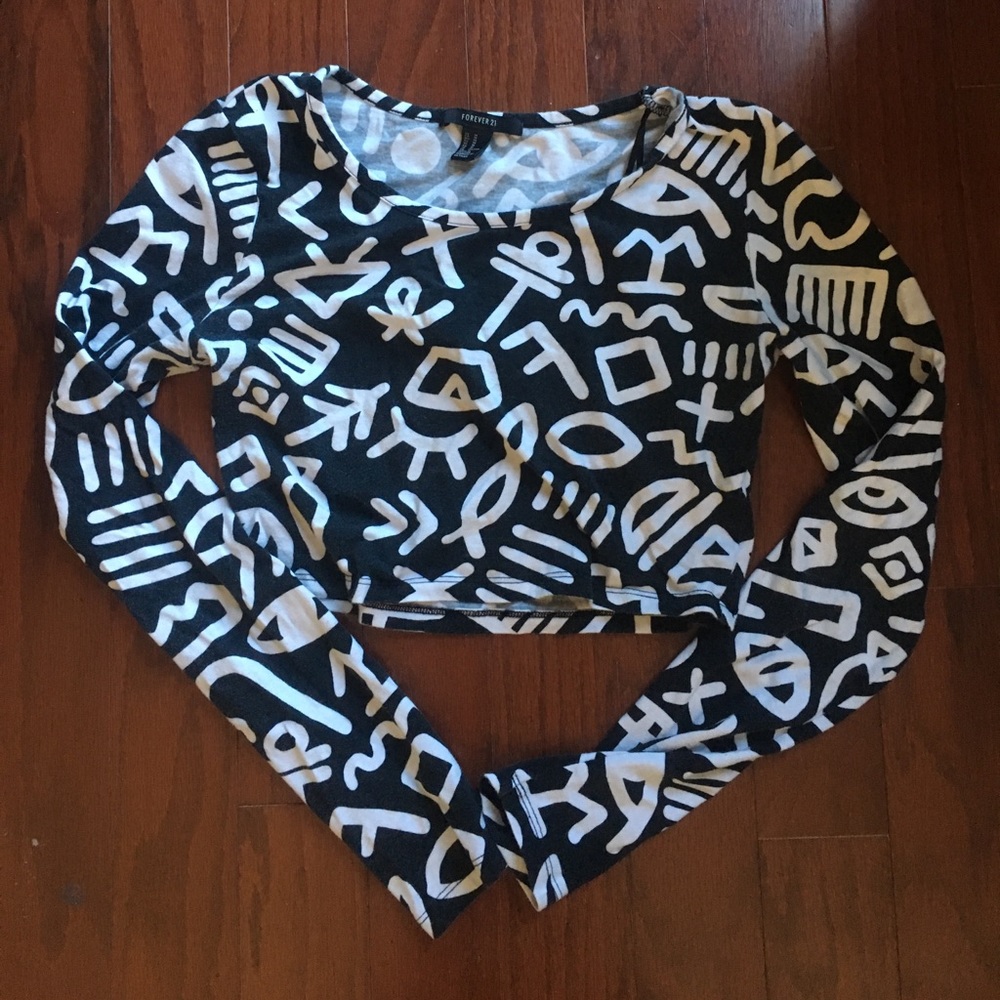Keith haring style crop top