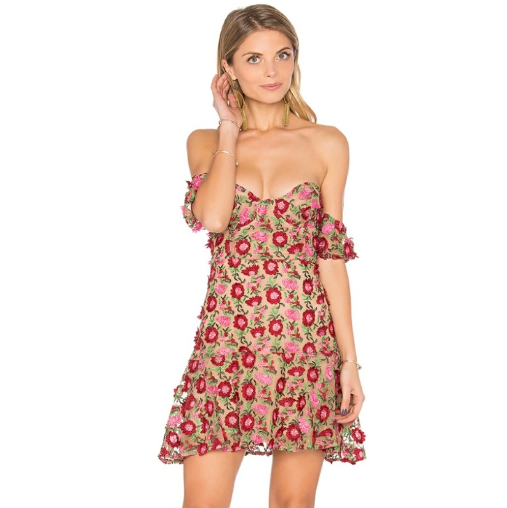 For Love and Lemons Amelia Strapless Mini Dress
