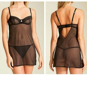 La Perla Studio 2 Black Sheer Babydoll Nighty NWOT