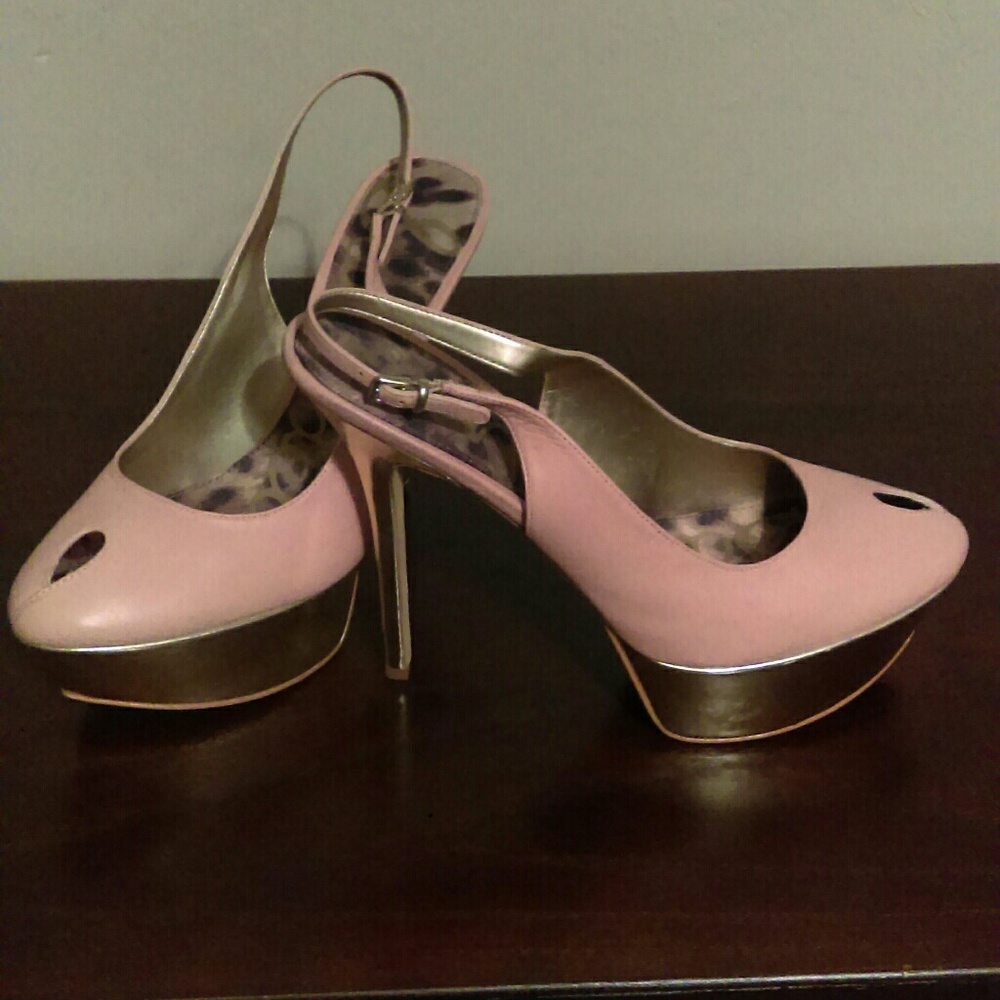 Sam Edelman peephole platform slingbacks