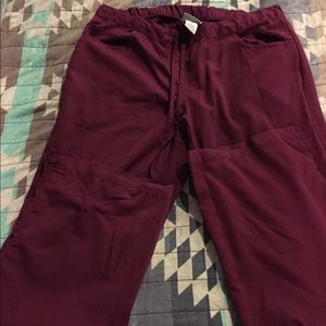 Grey’s Anatomy scrub pants, wine color
