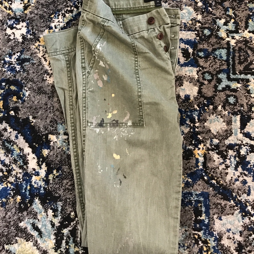 J. Crew distressed painted cargo pants