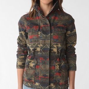 UO Ecote Aztec Print Utility Jacket