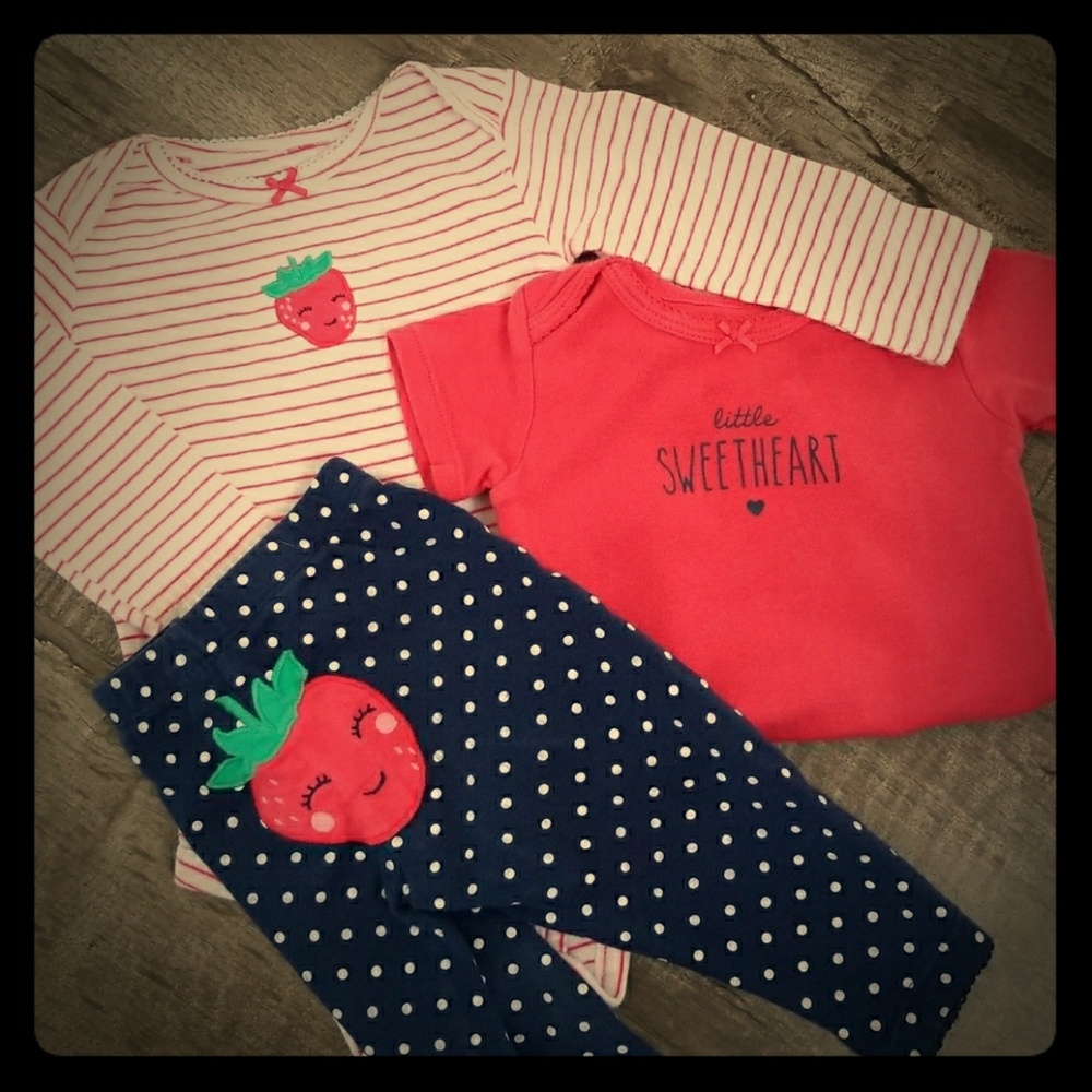 Carters 3 piece matching set 9 months
