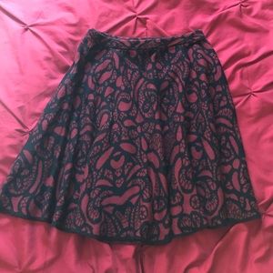 Fall Burgundy and black skirt.