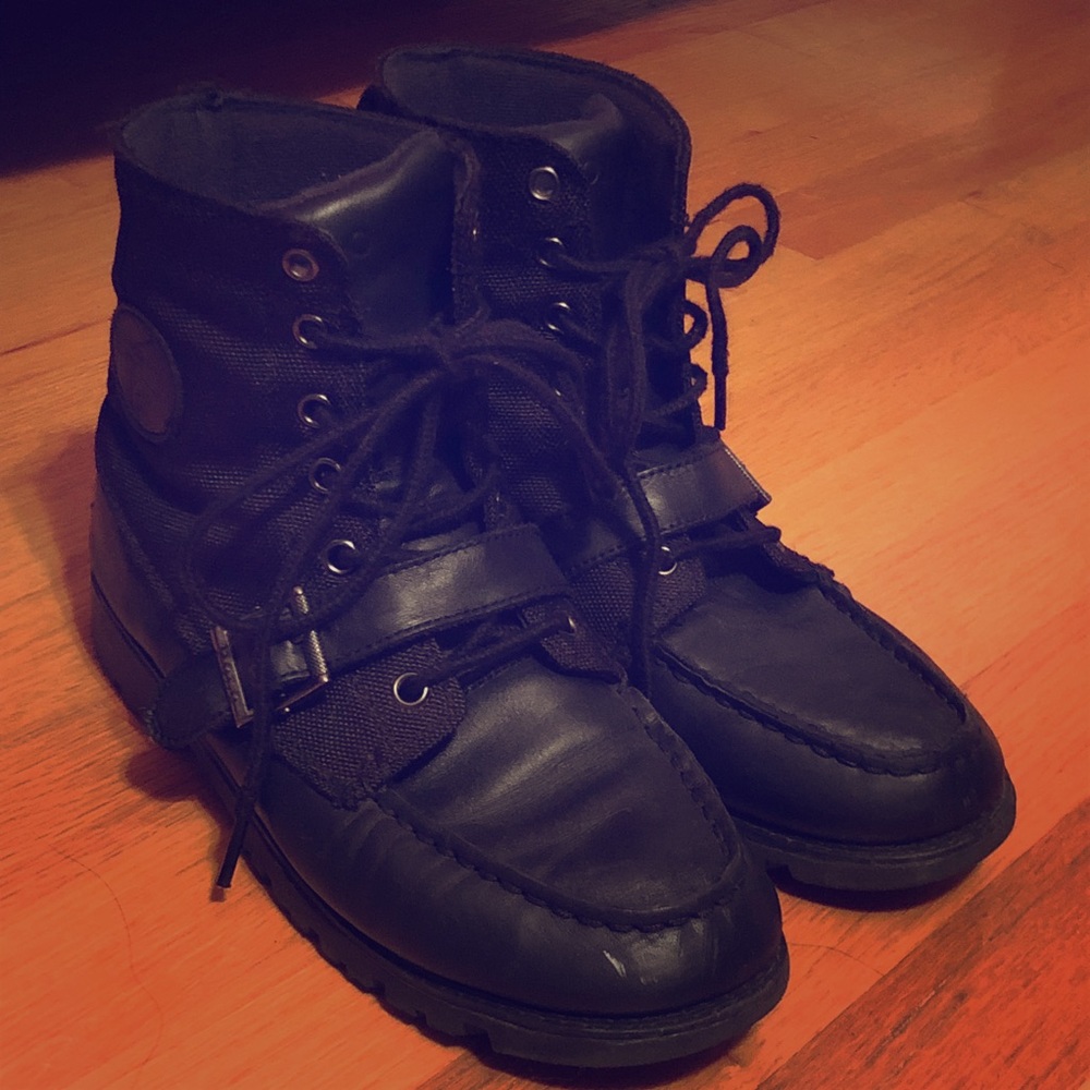 Ralph Lauren Polo Boots-Black