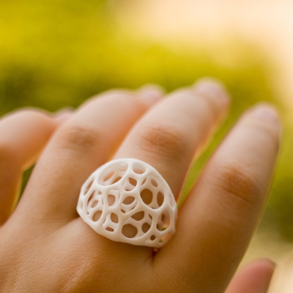 3D printed modern ring size 6 unique gift