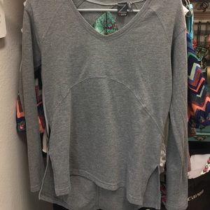 Zella gray cut out back top size xs