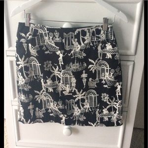 GUC Lilly Pulitzer Late Night Toile Skirt