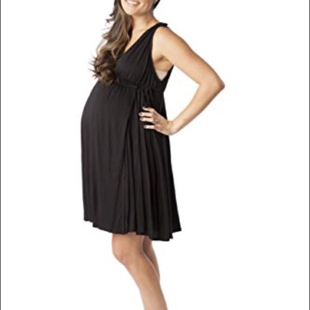 Baby be mine labor gown in black nursing maternity