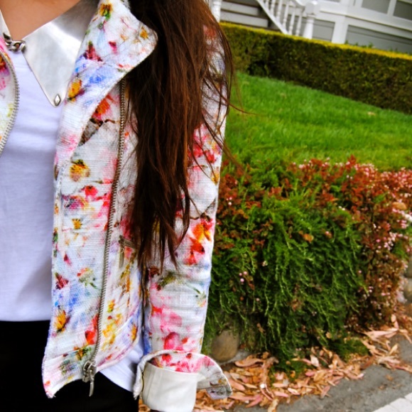[Zara] Moto Floral Jacket - Picture 3 of 8