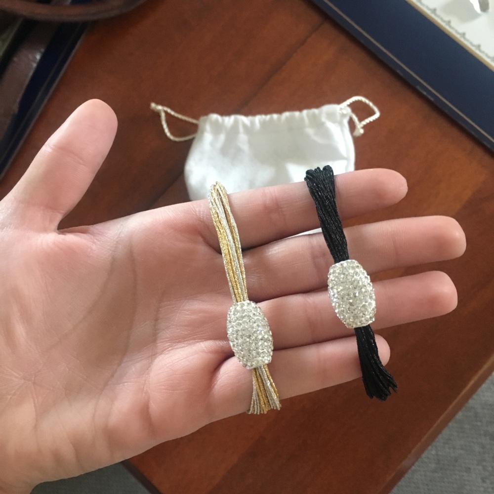 Gold/silver and black fashion bracelet set