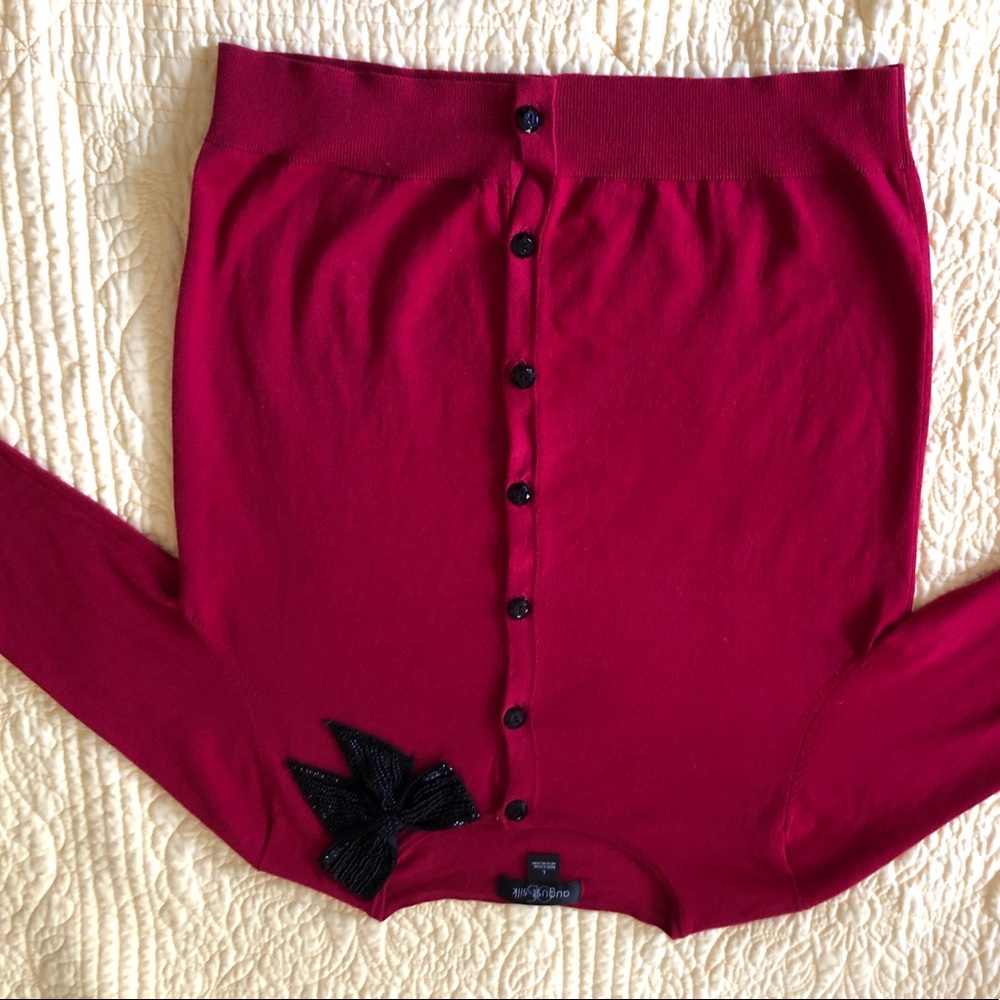 Holiday cardigan, very cute and festive.