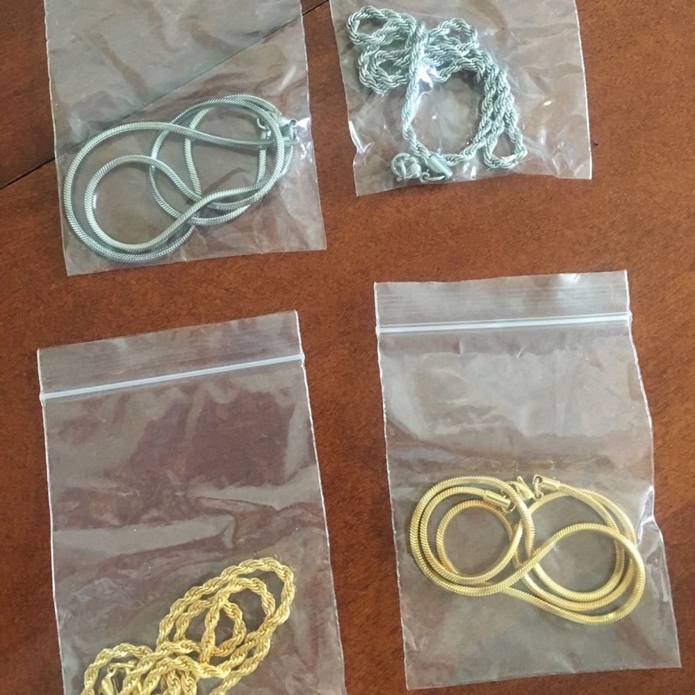 Gold and silver fashion chain set