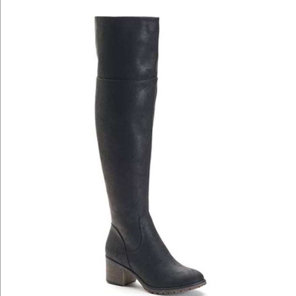 NIB Black color Thigh High Boots Size 6 & 7.