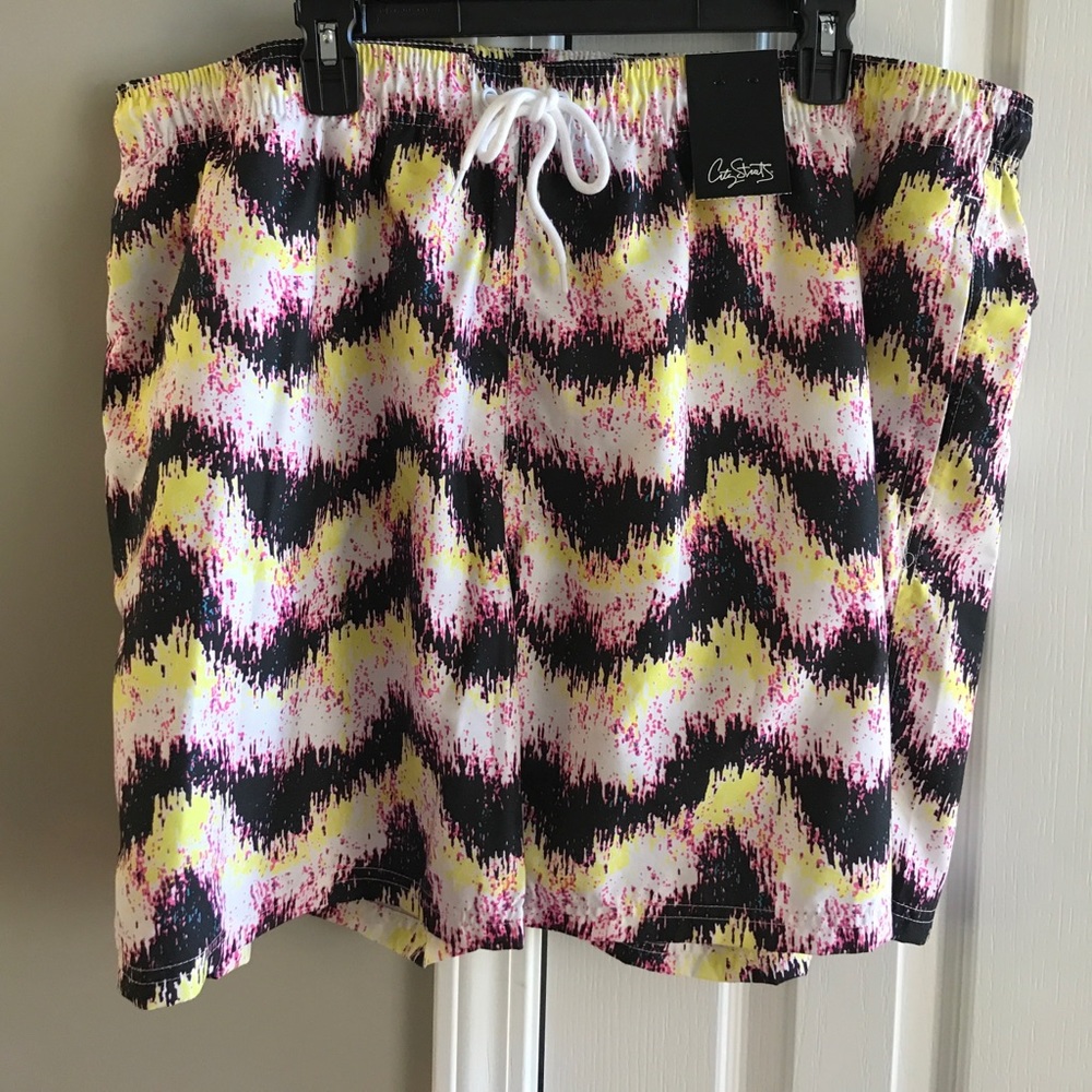Men’s colorful swim suit with pockets