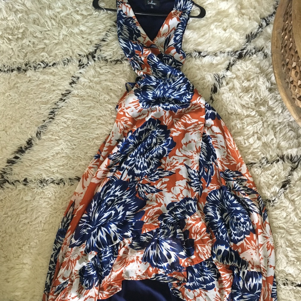 Lulu's dessert rose wrap dress