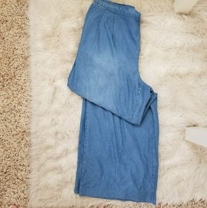 Merona Target Wide Leg Chambray/Tencel Pants