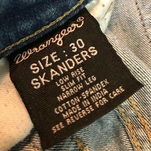 wrangler skanders low rise slim fit narrow leg