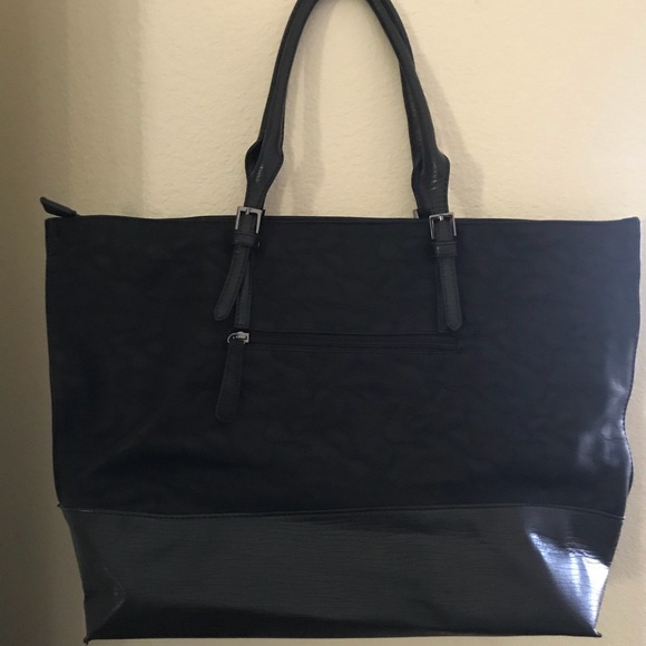 Faux suede tote. NWOT - Picture 2 of 6