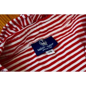 Sailor-Sailor Dresses - Red & White Striped Sailor-Sailor Dress Sailor-Sailor Dresses - Red & White Striped Sailor-Sailor Dress