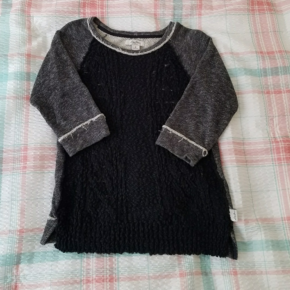 Black & Charcoal Gray sweater top