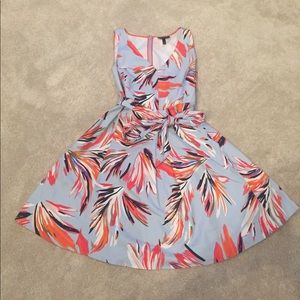 Women’s Fit and Flare Floral Plus Size Dress
