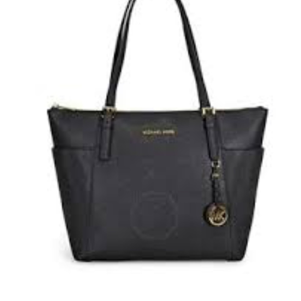SALE ❗️Michael Kors Jet Set Leather Black Tote