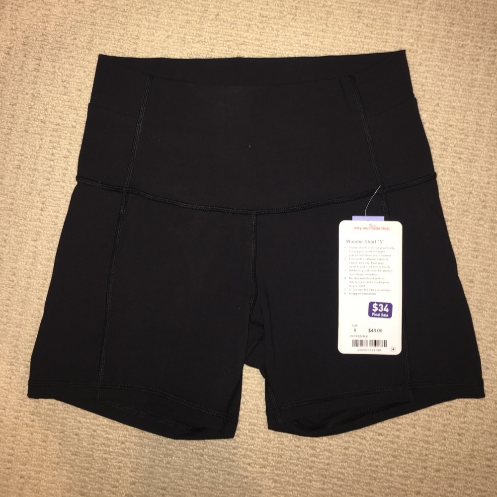 Lululemon wunder short size 8