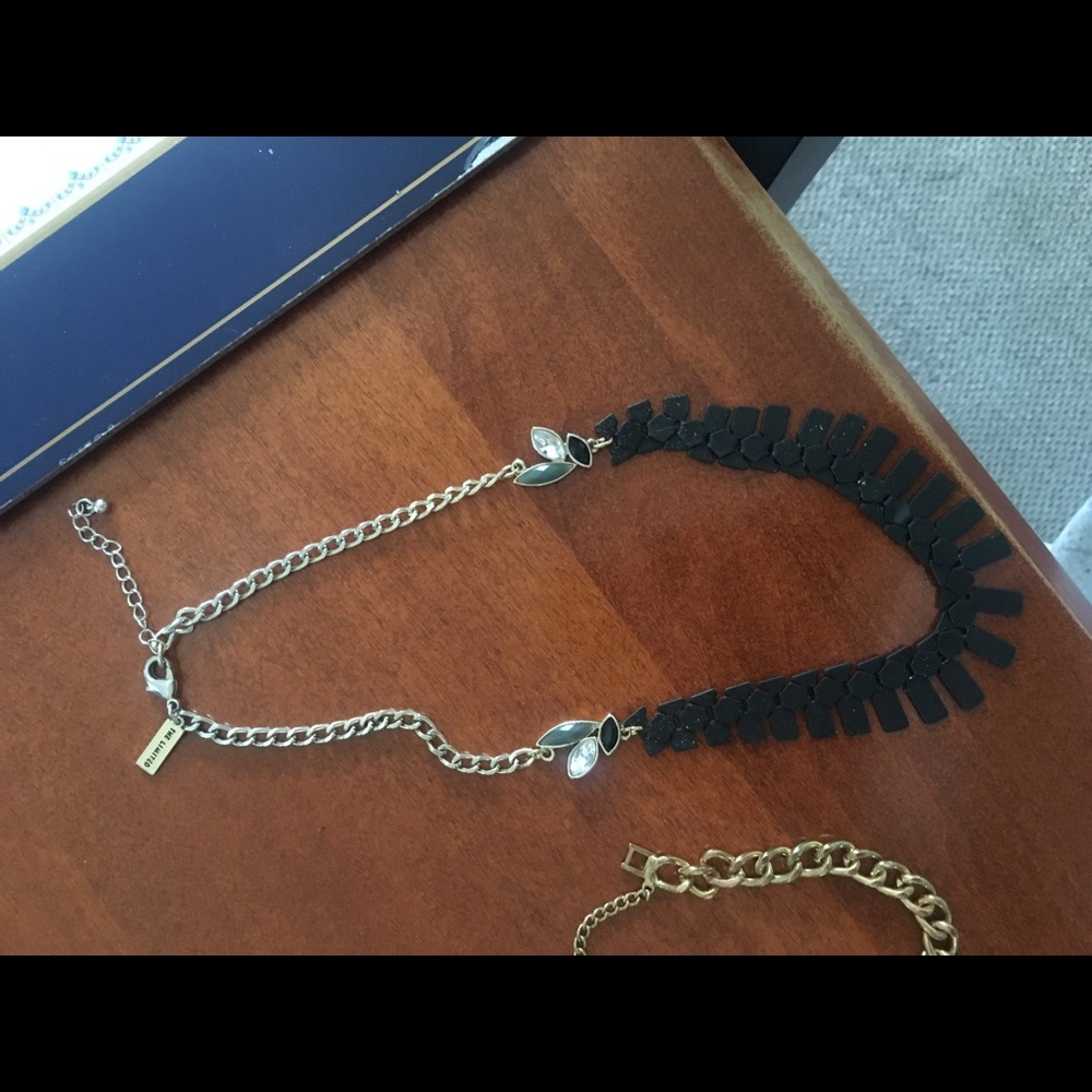 The Limited fashion fringe and jeweled necklace