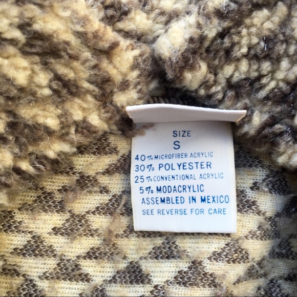 Brown Deer Pattern Fleece Button-up Jacket - Picture 5 of 5